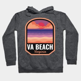 Virginia Beach VA Retro Sunset Hoodie